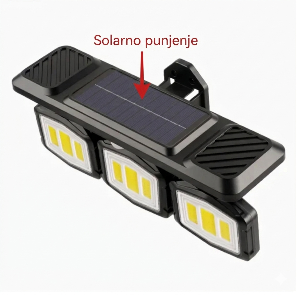 Solarna LED Lampa sa Senzorom Pokreta i podesivim uglovima