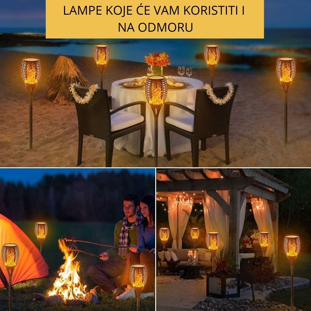 BAKLJA – Solarna lampa za dvorište. VELIKA!! 51 CM