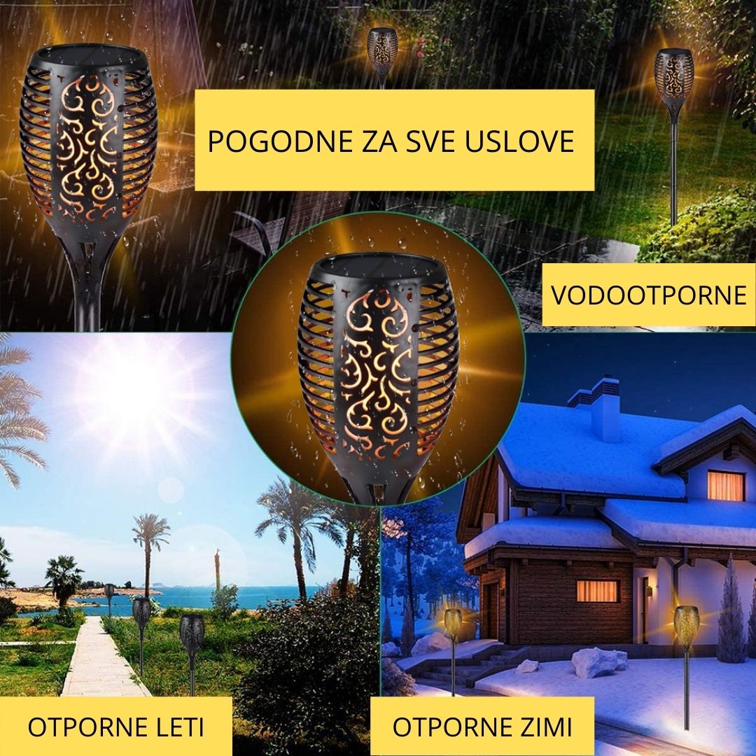 BAKLJA – Solarna lampa za dvorište. VELIKA!! 51 CM