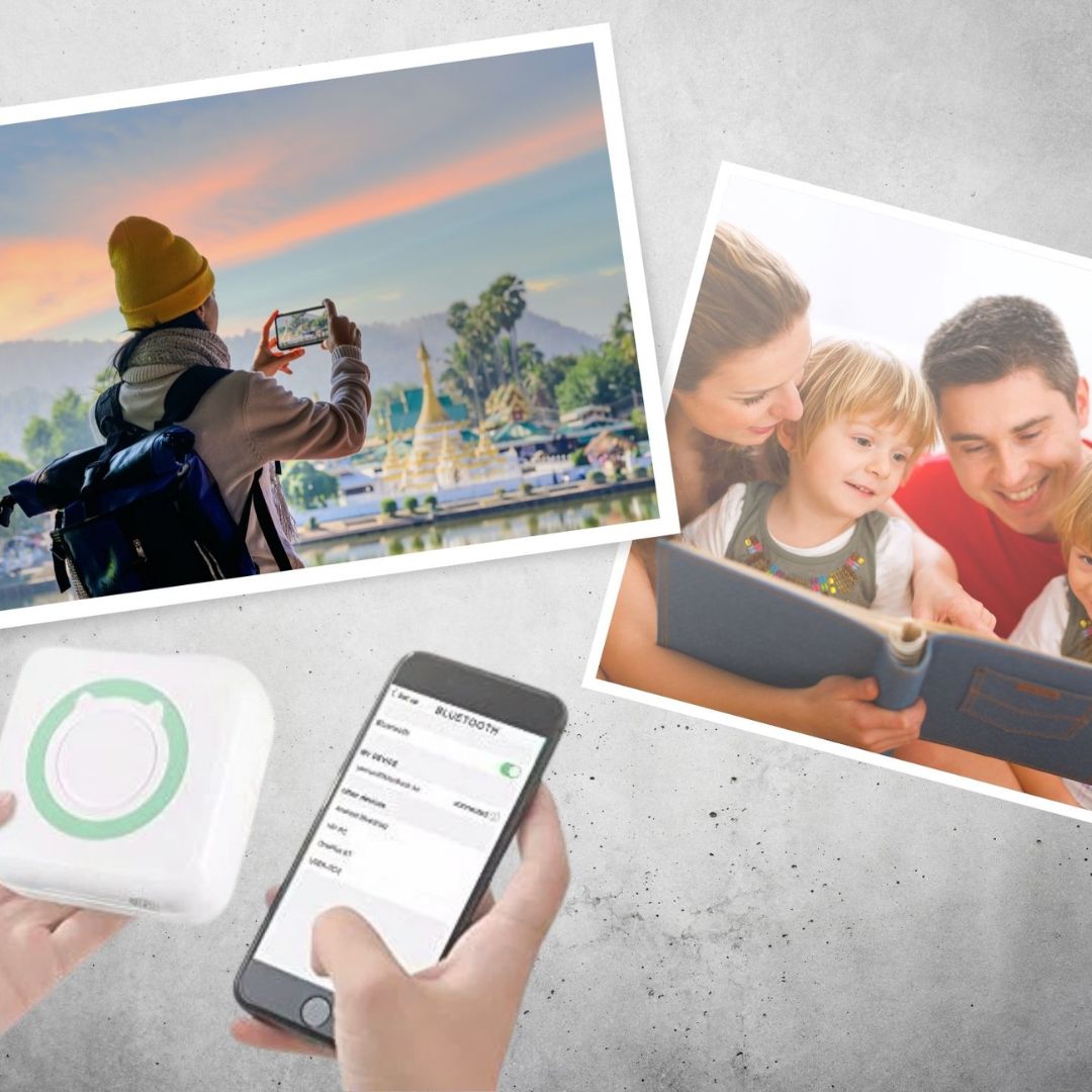 MINIPRINT Prenosni mini štampač za telefon + 2 x papir rolne