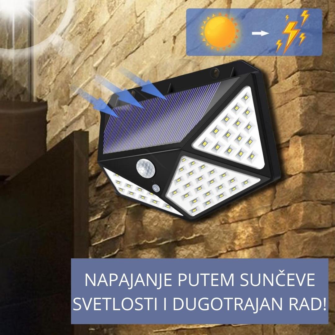 SOLAR 100 – Solarna LED zidna lampa. 2 x komada !!
