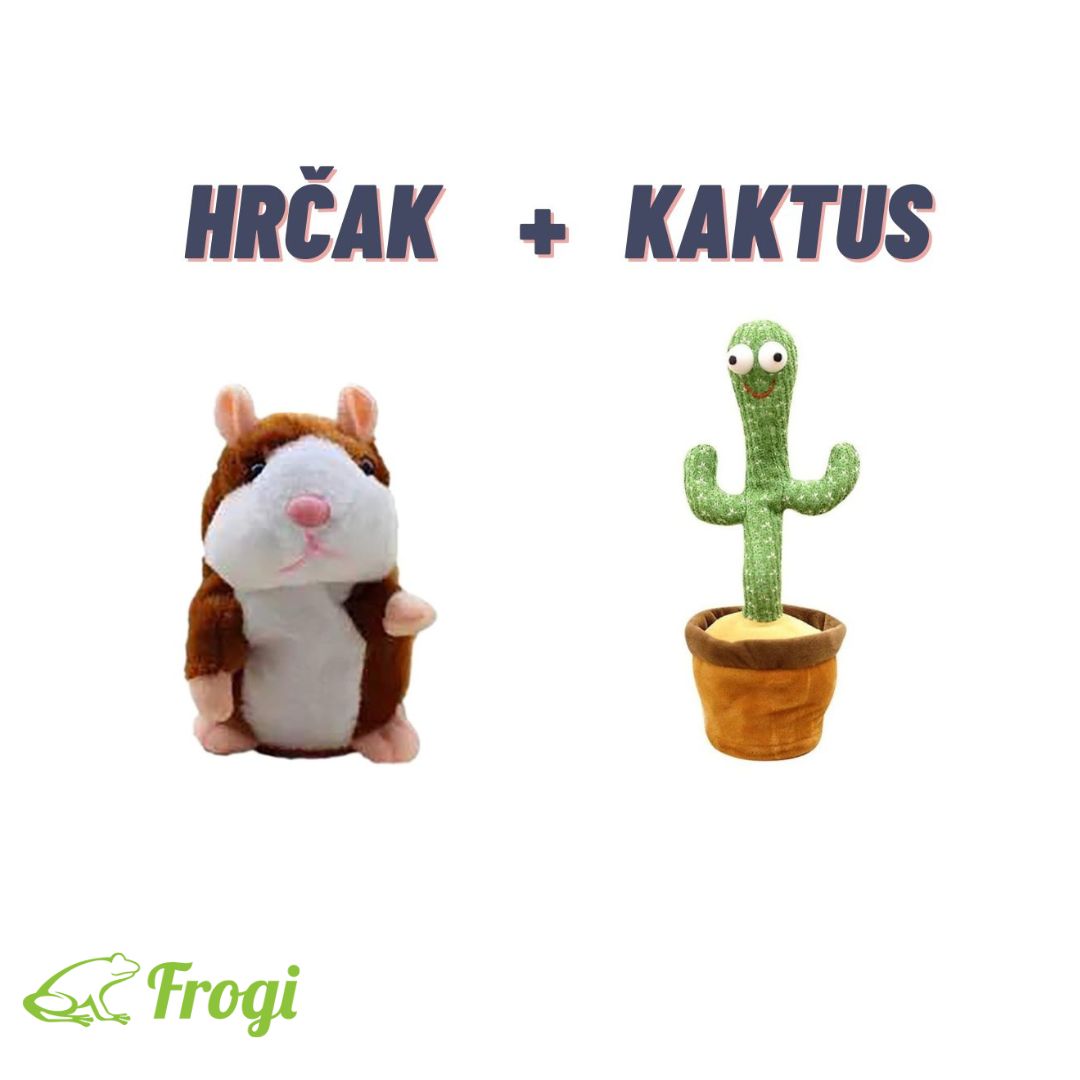 HRČAK + KAKTUS - Dve plišane igračke