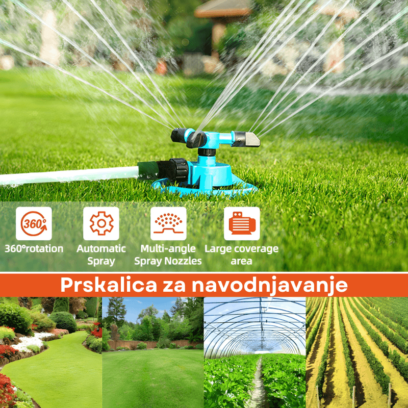 Automatska Prskalica za Navodnjavanje - Idealna za Vaš Travnjak i Baštu