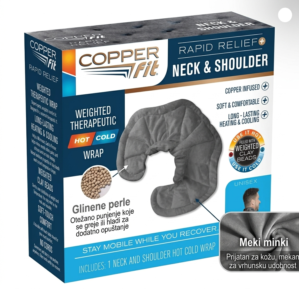 Copper Fit Rapid Relief: Otežana Terapeutska Obloga za Vrat i Ramena