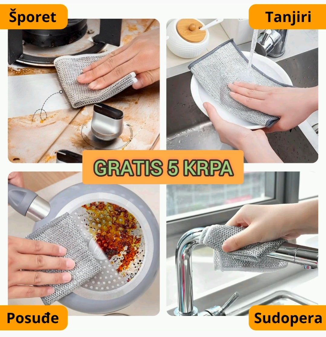 Električna četka za čišćenje 9 u 1  nastavaka sa snažnim motorom (600 obrtaja/min), produživa ručka + 2 brzine