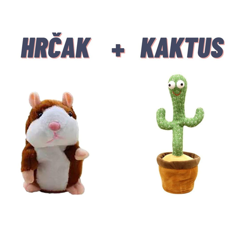 HRČAK + RAZIGRANI KAKTUS - Dve interaktivne plišane igračke